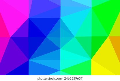 Light Multicolor, Rainbow vector triangle mosaic texture. Shining colored illustration in a Brand new style. Brand new style for your business design.