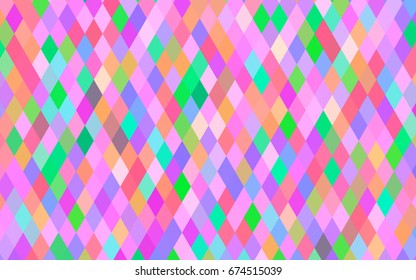 Light Multicolor, Rainbow vector triangle mosaic pattern. A vague abstract illustration with gradient. The polygonal design can be used for your web site.