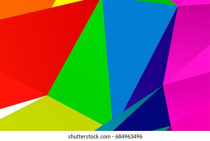 Light Multicolor, Rainbow vector triangle mosaic template. An elegant bright illustration with gradient. Brand-new design for your business.