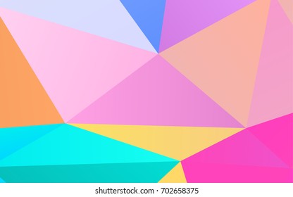 Light Multicolor, Rainbow vector triangle mosaic template. Colorful abstract illustration with gradient. Brand-new style for your business design.