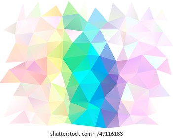 Light Multicolor, Rainbow vector triangle mosaic template. Modern geometrical abstract illustration with gradient. A new texture for your design.