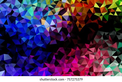 Light Multicolor, Rainbow vector triangle mosaic pattern. Colorful abstract illustration with gradient. A new texture for your design.