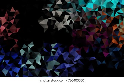 Light Multicolor, Rainbow vector triangle mosaic background. Shining colored illustration in a brand-new style. Brand-new style for your business design.