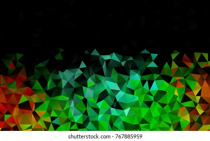 Light Multicolor, Rainbow vector triangle mosaic pattern. Geometric illustration in Origami style with gradient.  A completely new template for your business design.
