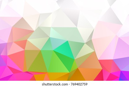 Light Multicolor, Rainbow vector triangle mosaic template. Colorful abstract illustration with gradient. Brand-new design for your business.