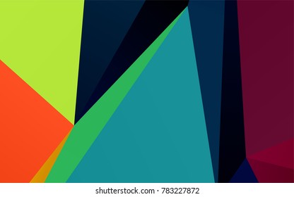 Light Multicolor, Rainbow vector triangle mosaic background. An elegant bright illustration with gradient. The polygonal design can be used for your web site.