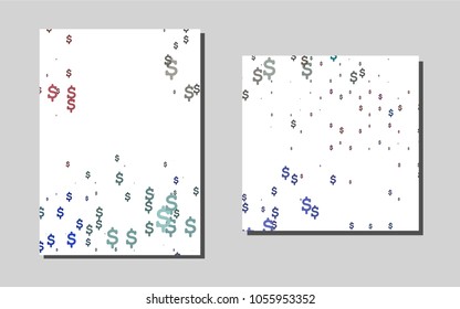 Light Multicolor, Rainbowvector background for presentations. Booklet with textbox on colorful abstract background. Pattern for beautiful business cards, folders.
