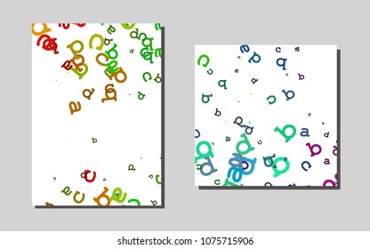 Light Multicolor, Rainbowvector background for presentations. Beautiful colored sample in A4 size. Pattern can be used as a template for calendars.