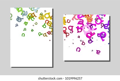 Light Multicolor, Rainbowvector brochure for ui, ux design. Glitter abstract design concept with text box. The pattern can be used for any ad, booklets.