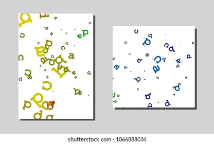 Light Multicolor, Rainbowvector brochure for ui, ux design. Glitter abstract design concept with text box. Pattern can be used as a template for calendars.