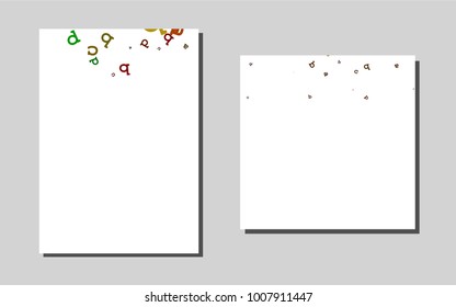 Light Multicolor, Rainbowvector cover for Envelopes. Beautiful colored sample in A4 size. New design for a poster, banner of your website.