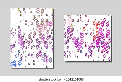 Light Multicolor, Rainbowvector cover for Envelopes. Blurred decorative design in abstract style with textbox. Beautiful design for cover of notepads.