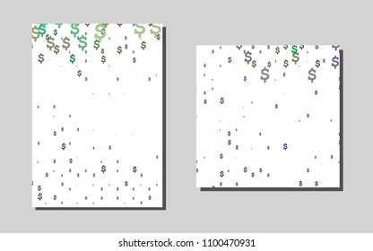 Light Multicolor, Rainbowvector cover for Envelopes. Abstract booklet on colored background with gradient. Pattern for beautiful business cards, folders.