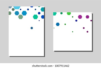 Light Multicolor, Rainbowvector layout for Leaflets. Booklet with textbox on colorful abstract background. The pattern can be used for any ad, booklets.