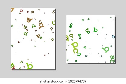 Light Multicolor, Rainbowvector layout for Leaflets. Booklet with textbox on colorful abstract background. Beautiful design for cover of notepads.