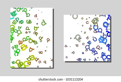 Light Multicolor, Rainbowvector layout for Leaflets. Blurred decorative design in abstract style with textbox. The pattern can be used for any ad, booklets.