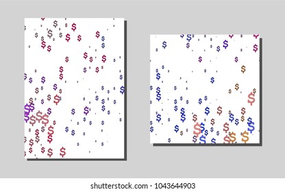Light Multicolor, Rainbowvector pattern for posters. Booklet with textbox on colorful abstract background. Completely new template for your brand book.