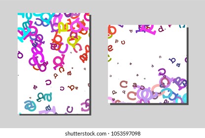 Light Multicolor, Rainbowvector pattern for posters. Web interface on abstract background with colorful gradient. Beautiful design for cover of notepads.