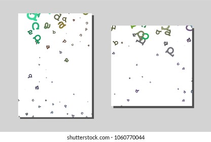 Light Multicolor, Rainbowvector pattern for posters. Abstract booklet on colored background with gradient. Completely new template for your brand book.