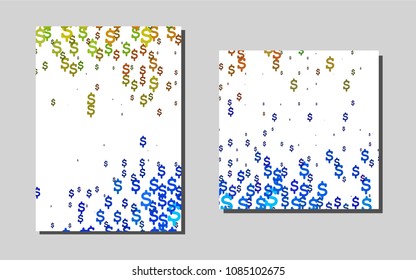Light Multicolor, Rainbowvector pattern for posters. Abstract booklet on colored background with gradient. Completely new template for your brand book.