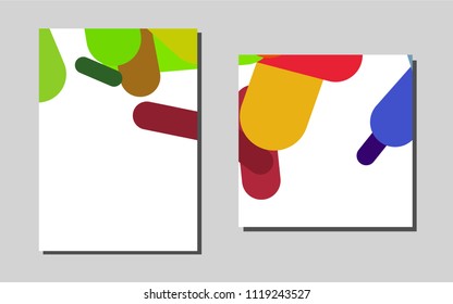 Light Multicolor, Rainbowvector pattern for posters. Glitter abstract design concept with text box. Pattern for beautiful business cards, folders.