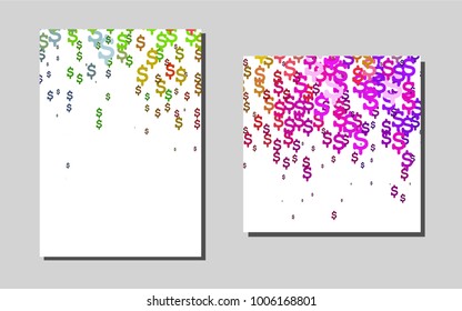 Light Multicolor, Rainbowvector template for landing pages. Web interface on abstract background with colorful gradient. Completely new template for your brand book.