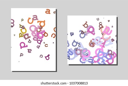 Light Multicolor, Rainbowvector template for landing pages. Booklet with textbox on colorful abstract background. Pattern can be used as a template for calendars.