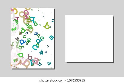 Light Multicolor, Rainbowvector template for landing pages. Web interface on abstract background with colorful gradient. Beautiful design for cover of notepads.