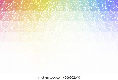 Light multicolor red, blue, green vector low poly crystal background with snowflakes. Polygon christmas design pattern . Low poly illustration of New Year celebration.