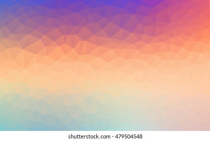 Light multicolor triangle mosaic background. Modern geometrical abstract illustration with gradient. The template can be used as a background for cell phones.