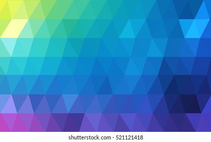 Light multicolor triangle mosaic template. Brand-new colored illustration in blurry style with gradient. The best triangular design for your business.