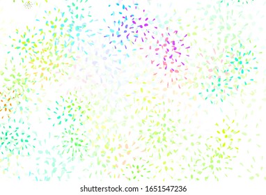 Light Multicolor vector abstract backdrop with leaves. Shining colored illustration with leaves in doodle style. Colorful pattern for kid's books.