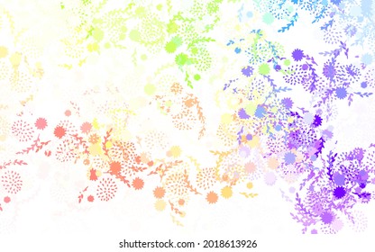 Light Multicolor vector abstract background with flowers Creative illustration in blurred style with flowers. Brand new style for your business design.