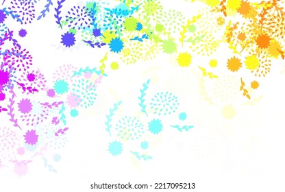 Light Multicolor vector abstract background with flowers, roses. Modern abstract illustration with flowers. Elegant pattern for your brand book.