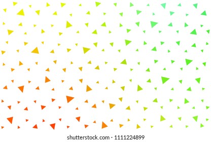 Light Multicolor vector abstract colorful background, which consist of triangles. Pattern with colored triangles on white background.