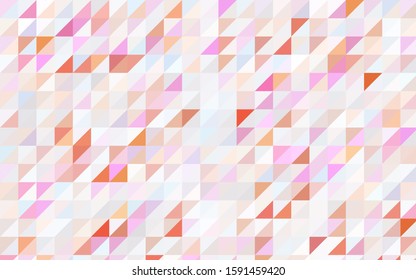 Light Multicolor vector abstract colorful background, which consist of triangles. Pattern with colored triangles on white background.