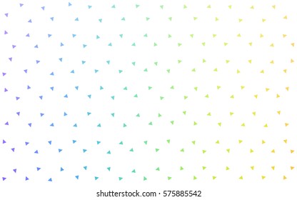 Light Multicolor vector abstract colorful background, which consist of triangles. Pattern with colored triangles on white background.