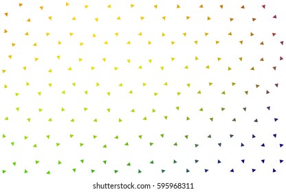 Light Multicolor vector abstract colorful background, which consist of triangles. Pattern with colored triangles on white background.