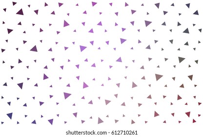 Light Multicolor vector abstract colorful background, which consist of triangles. Pattern with colored triangles on white background.