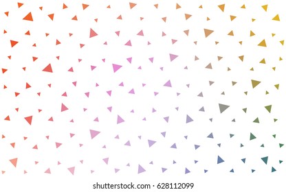 Light Multicolor vector abstract colorful background, which consist of triangles. Pattern with colored triangles on white background.