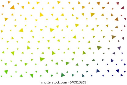 Light Multicolor vector abstract colorful background, which consist of triangles. Pattern with colored triangles on white background.