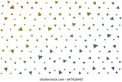Light Multicolor vector abstract colorful background, which consist of triangles. Pattern with colored triangles on white background.