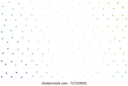 Light Multicolor vector abstract colorful background, which consist of triangles. Pattern with colored triangles on white background.
