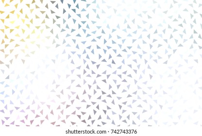 Light Multicolor vector abstract colorful background, which consist of triangles. Pattern with colored triangles on white background.