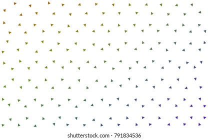 Light Multicolor vector abstract colorful background, which consist of triangles. Pattern with colored triangles on white background.