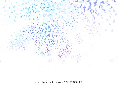 Light Multicolor vector abstract design with leaves. leaves on elegant natural pattern with gradient. Hand painted design for web, leaflets.