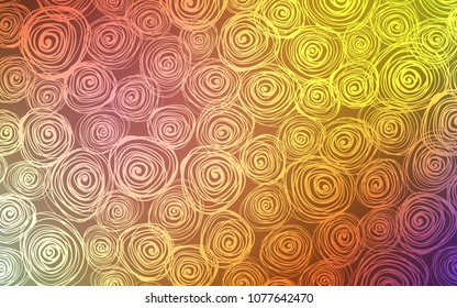 Light Multicolor vector abstract doodle wallpaper. Sketchy doodles with roses on blurred background. The textured pattern can be used for website.