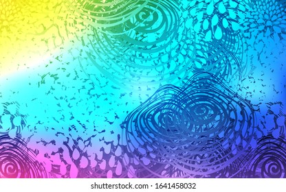 Light Multicolor vector abstract doodle wallpaper. An elegant bright illustration with flowers in Natural style. Brand-new design for your business.