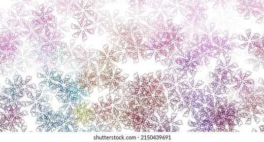 Light multicolor vector abstract layout with leaves. Blurred decorative design in Indian style with leaves. Smart design for wrapping, wallpapers.