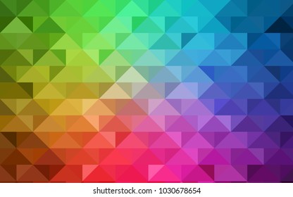 Light Multicolor vector abstract mosaic background. Geometric illustration in Origami style with gradient.  Triangular pattern for your business design.